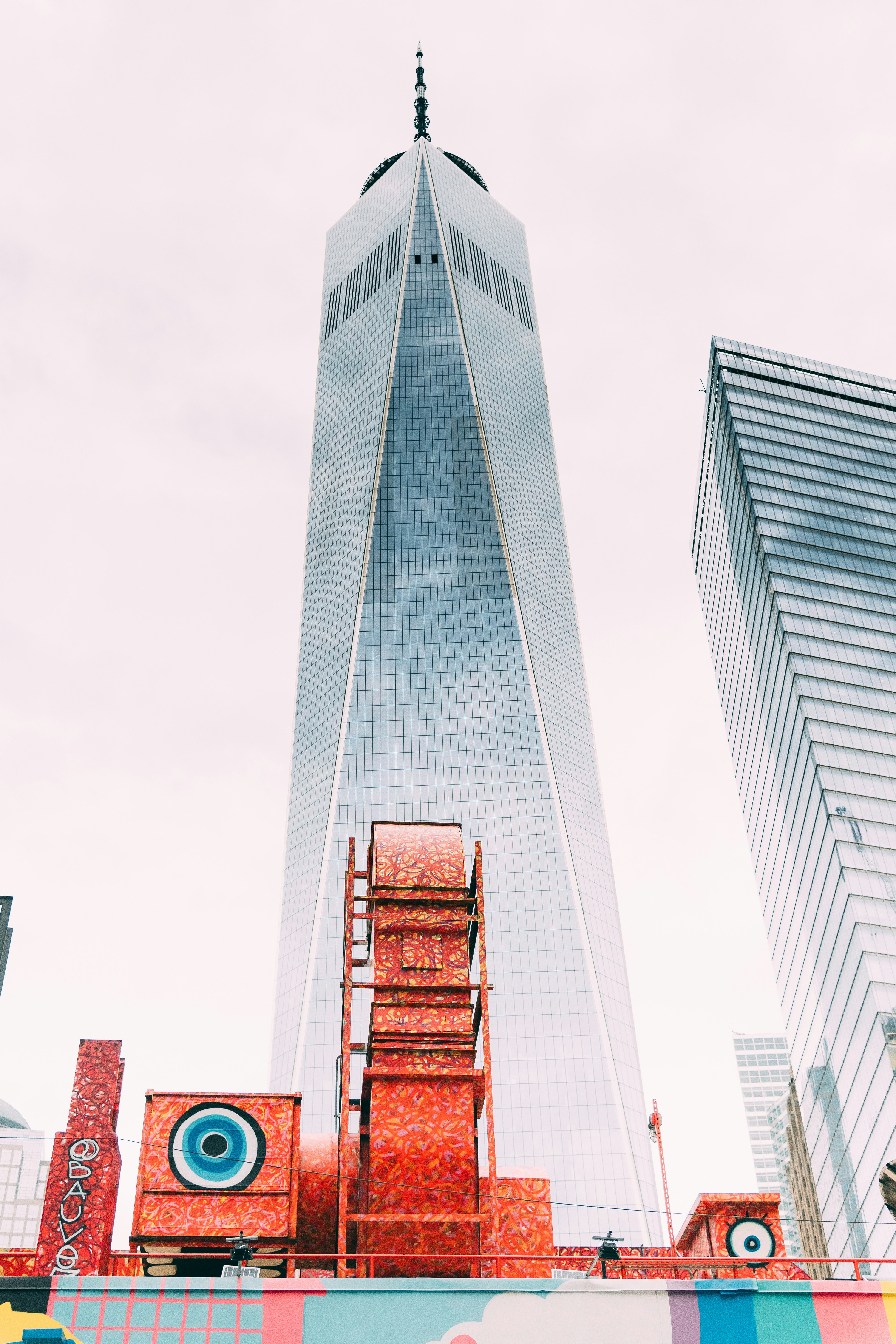 low-angle photo of buildings